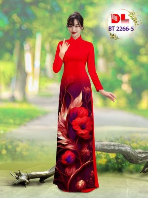 Vải Áo Dài Hoa In 3D Sang Trọng AD BT2266 19